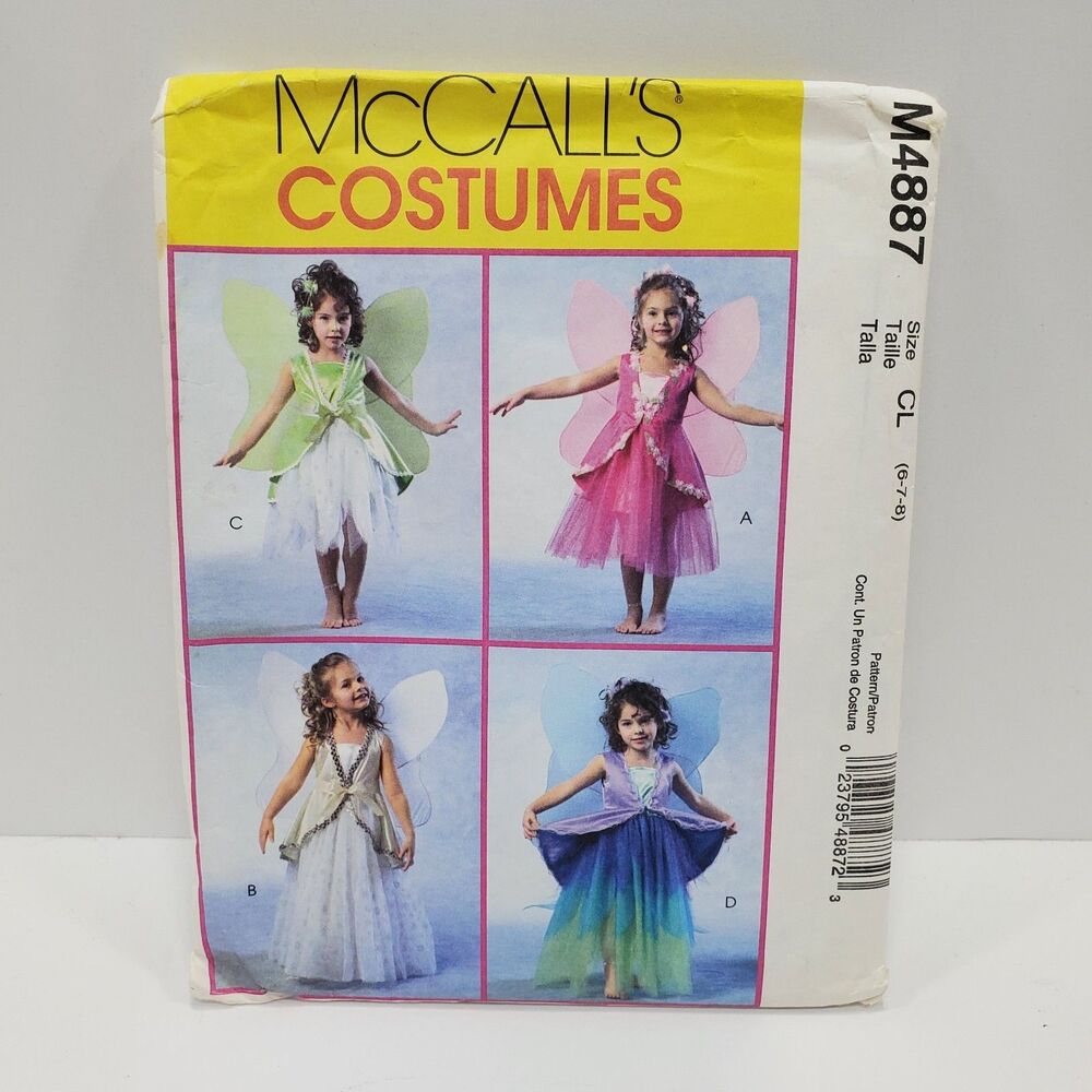 Children's/Girls Fairy Costumes size (6-8) McCall's Sewing Pattern M4887